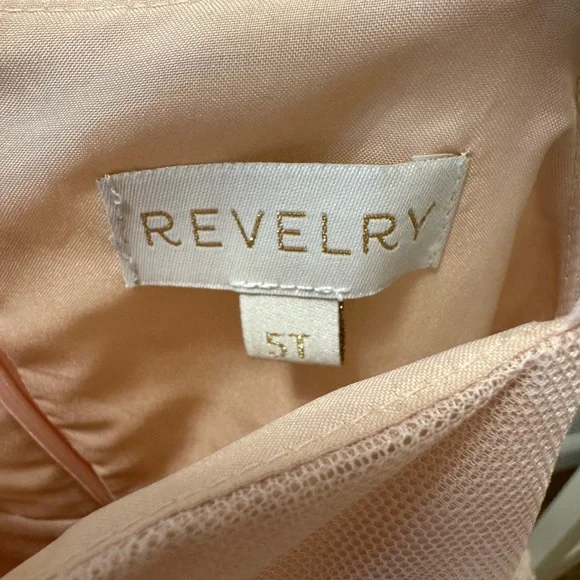 Revelry Petal Pink Flower Girl Eloise Tulle Dress - Picture 2 of 4